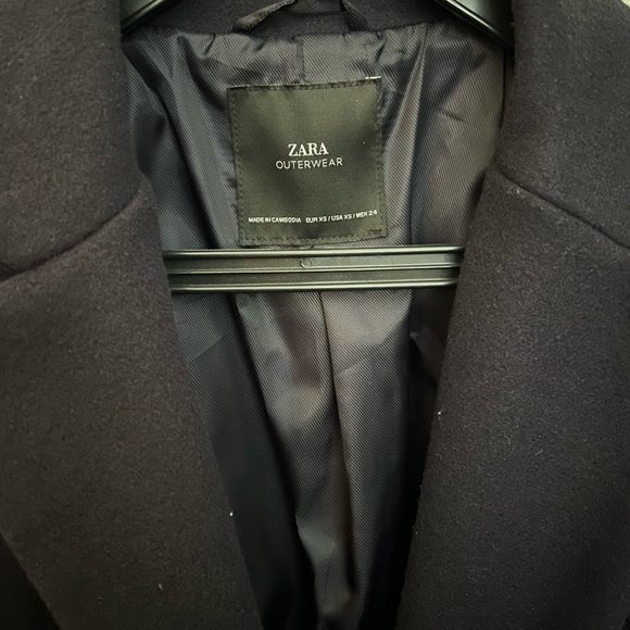 Zara navy blue coat - Picture 2 of 2